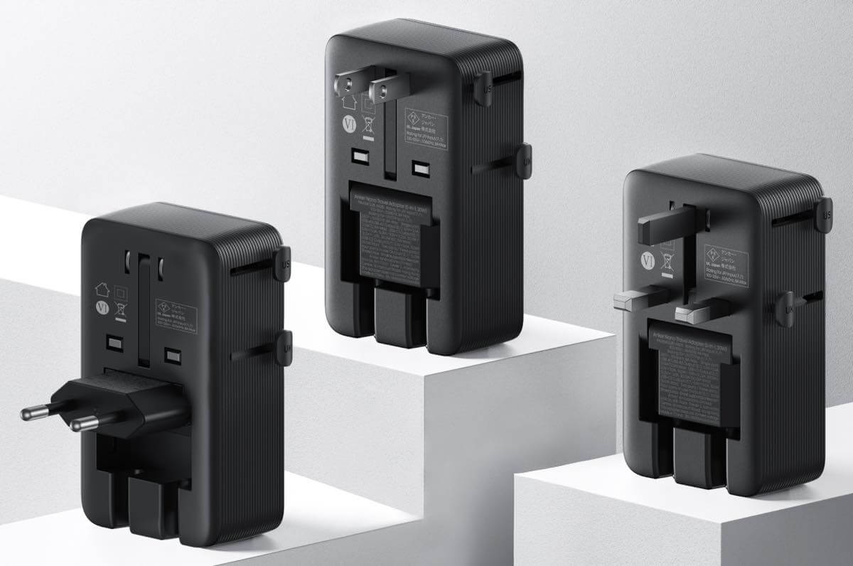 Anker、トラベル⽤変換プラグ「Anker Nano トラベルアダプタ（5-in-1, 20W）」を発売