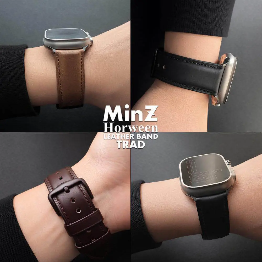 経年変化”が主役のApple Watch用レザーバンド「MinZ Horween Leather