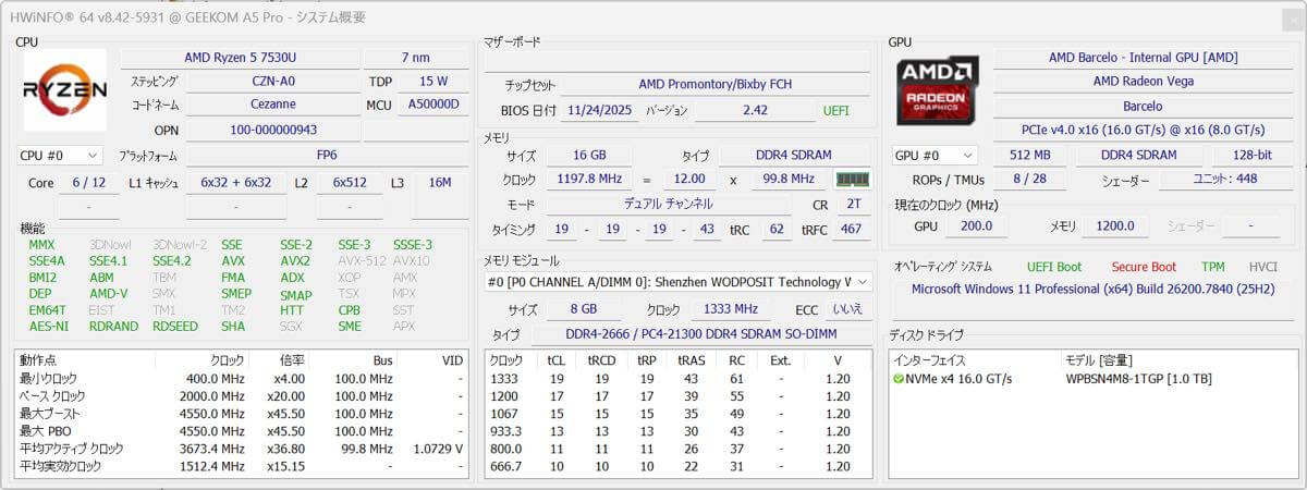 【レビュー】Ryzen 5 7530U搭載でコスパ・静音性・デザイン性の三拍子揃ったミニPC『GEEKOM A5 Pro 2026 Edition』