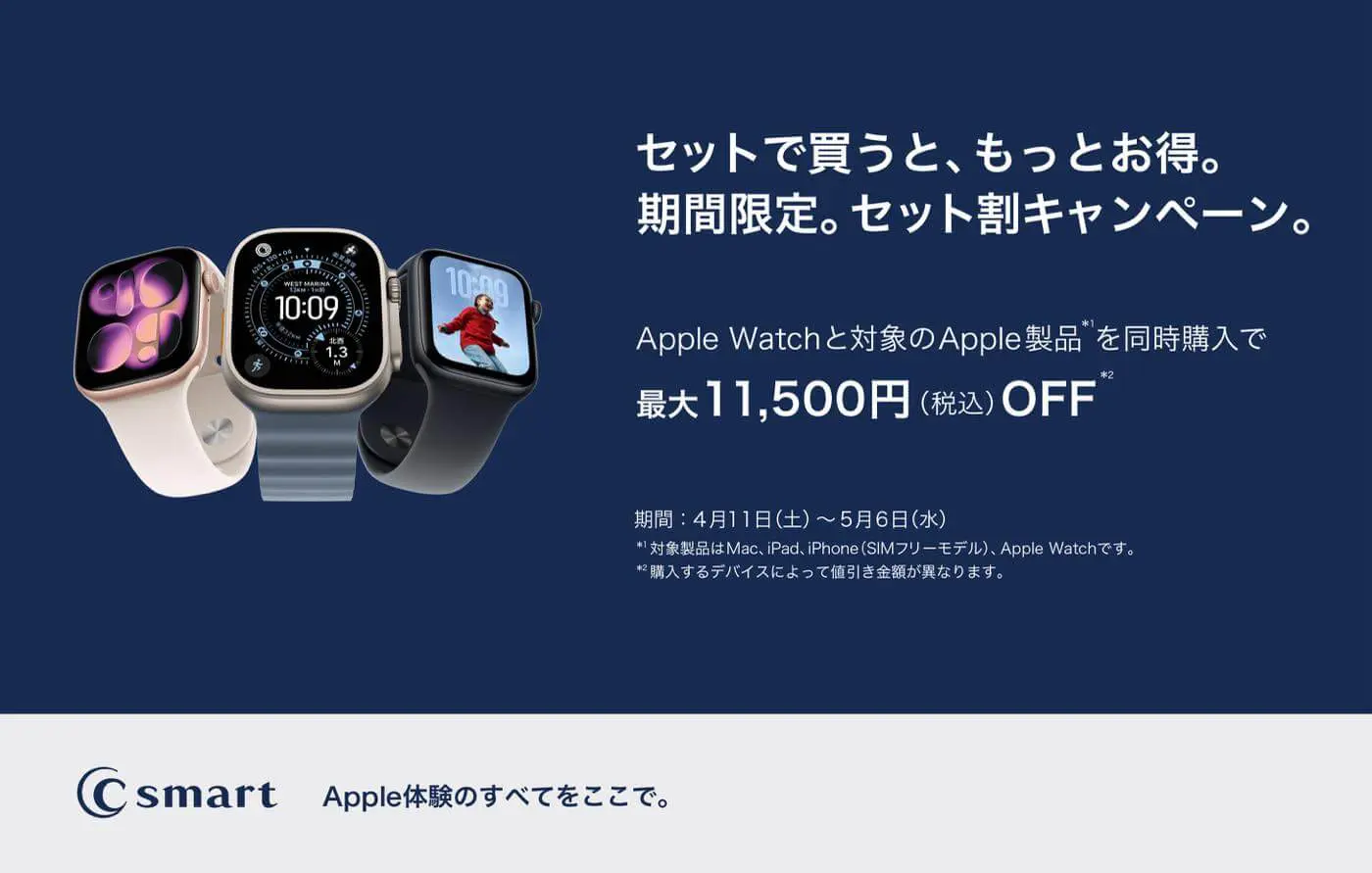 C Smart、Apple WatchとiPhoneを対象としたキャンペーンを開始 ｰ Apple 