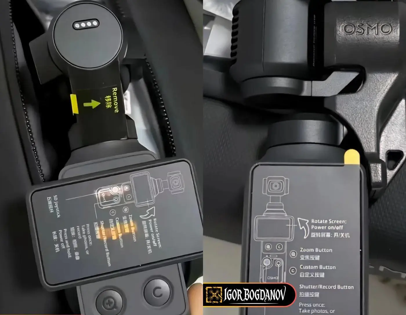 DJI Osmo Pocket 4｣はジンバル背面にマグネットでLEDライトなどの 