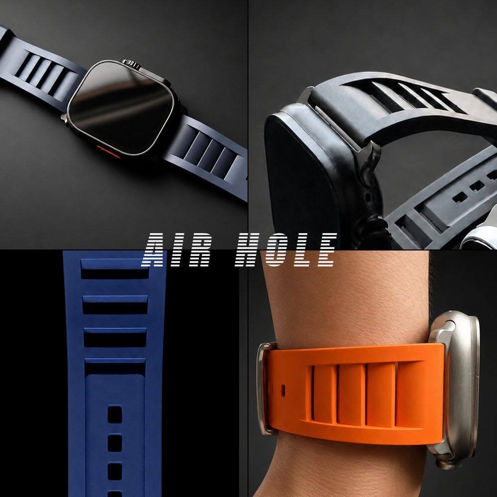効率的な通気を促すエアホールを搭載したApple Watch専用スポーツバンド「MinZ FKM mono Sport Band」発売