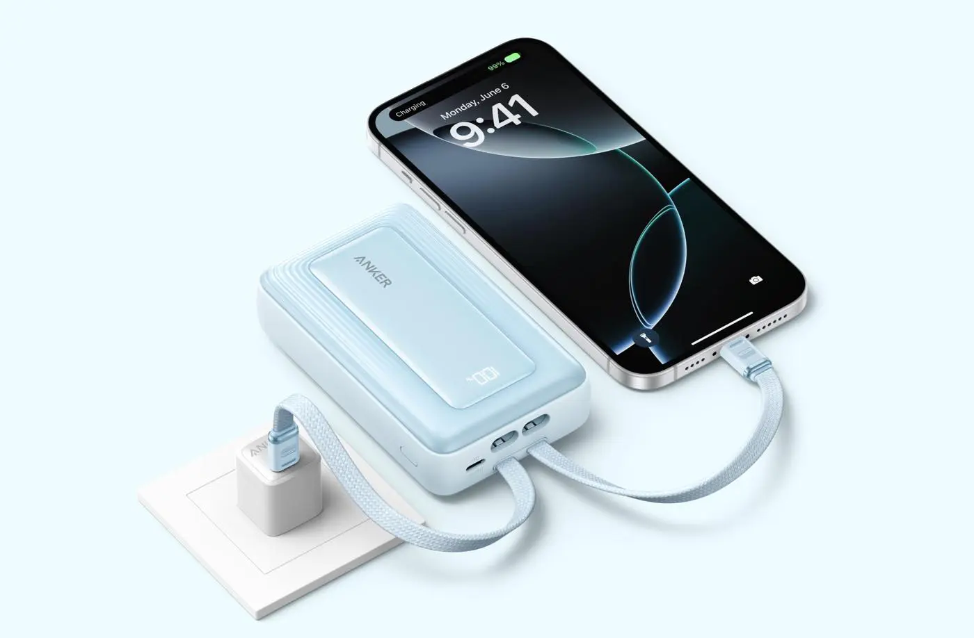 Anker、超大容量でUSB-Cケーブル2本搭載のモバイルバッテリー｢Anker