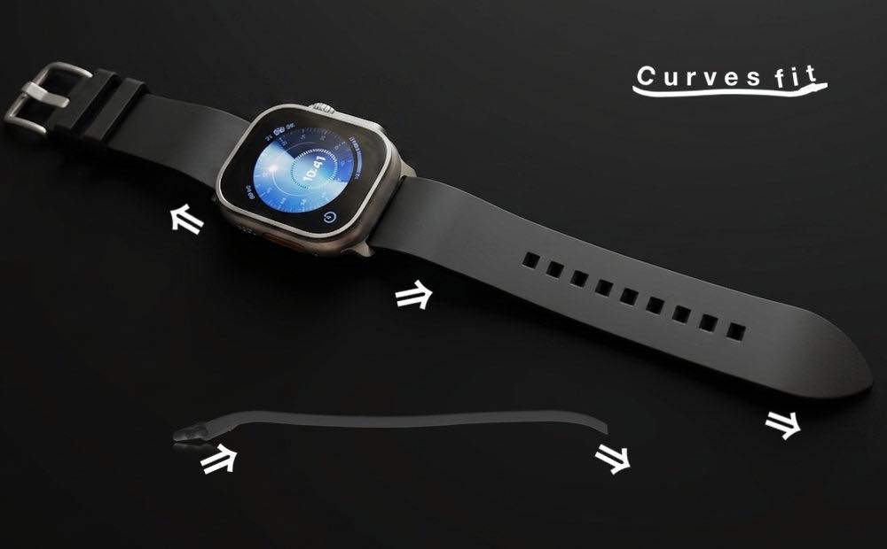 FKM採用 & シンプルデザインの人気Apple Watch用バンドにチタン製バックルを採用したSPモデル「MinZ FKM mono TITANIUM」が登場