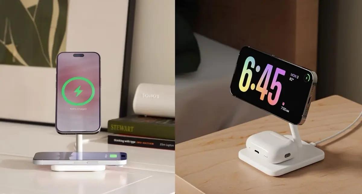 Apple製品にマッチするコンパクトでラグジュアリーな2-in-1ワイヤレス充電スタンド「Twelve South HiRise 2 Deluxe」発売