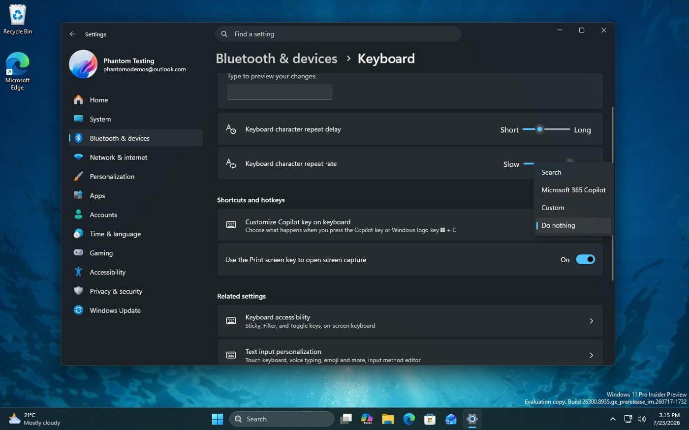 Microsoft、「Windows 11」で「Copilotキー」を無効化出来るオプションをテスト開始
