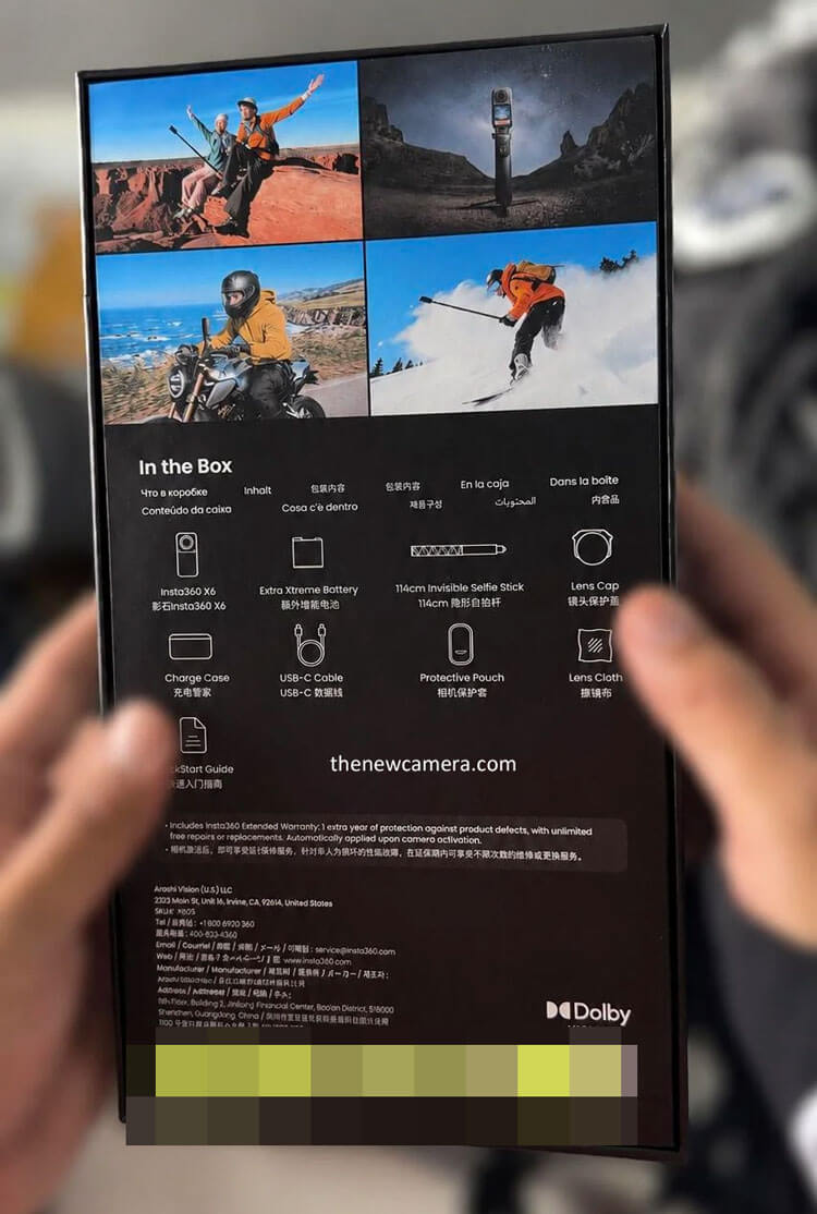 Insta360の新型360度アクションカメラ「Insta360 X6」、今度はパッケージ写真が流出