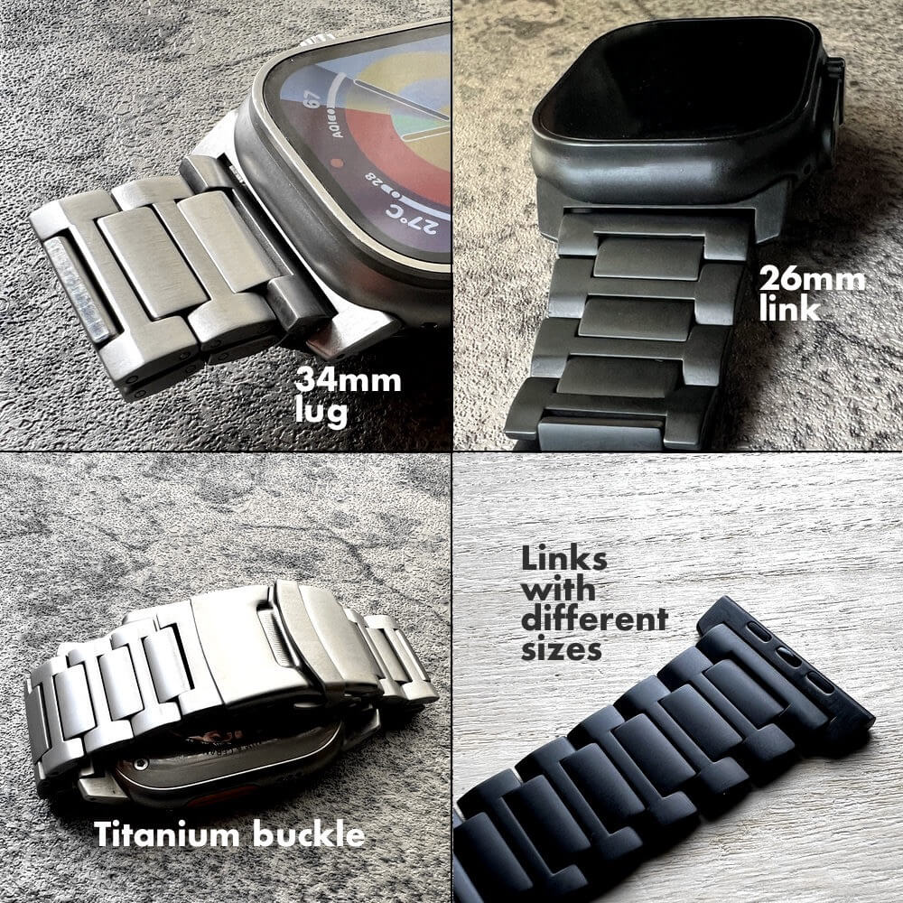 Apple Watch Ultraにマッチするデザイン・カラーリングが特徴の専用チタニウムバンド「MinZ TITANIUM 26」発売