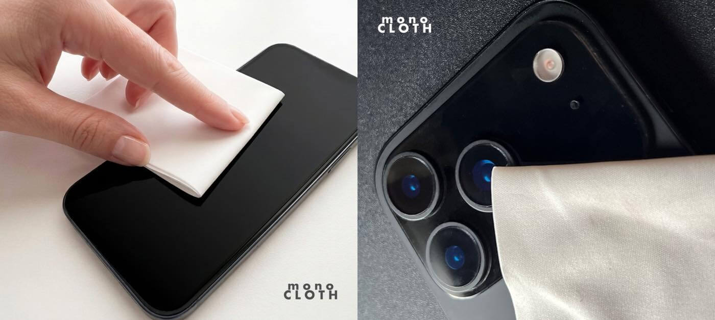 Apple製品のディスプレイやiPhoneのカメラレンズ専用のクロス「MinZ mono CLOTH」発売