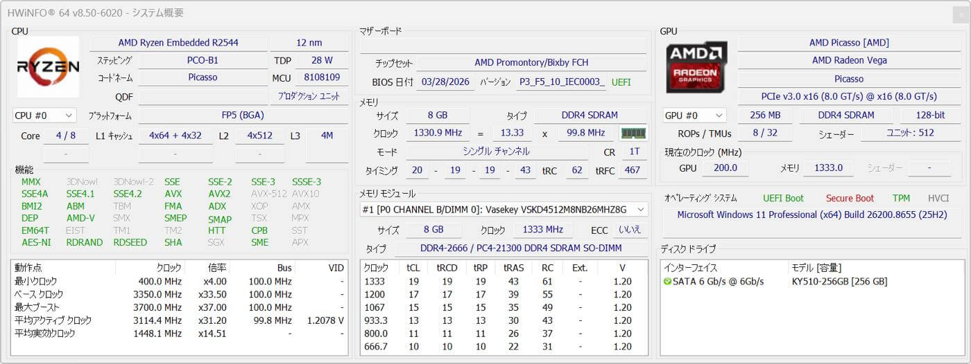 【レビュー】組み込み向けRyzenを搭載した格安ミニPC「NiPoGi P1」をチェック ｰ 1年前の同価格帯モデルより高性能
