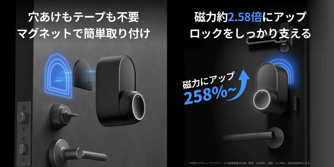SwitchBot、｢ロック｣シリーズを磁石で取り付けられる｢SwitchBot