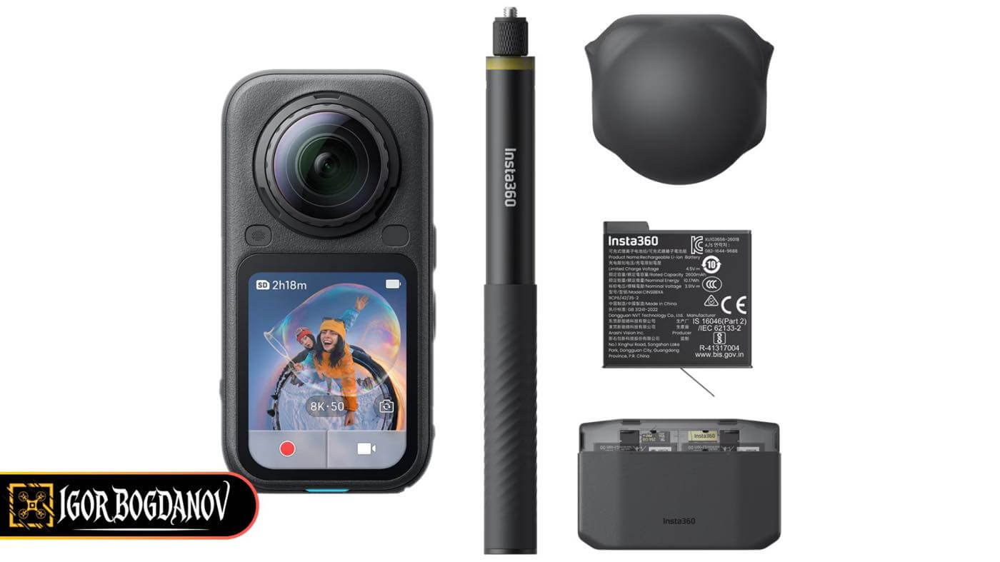 Insta360の新型360度アクションカメラ「Insta360 X6」の実機写真が登場 ー 「X5」との大きさ比較も