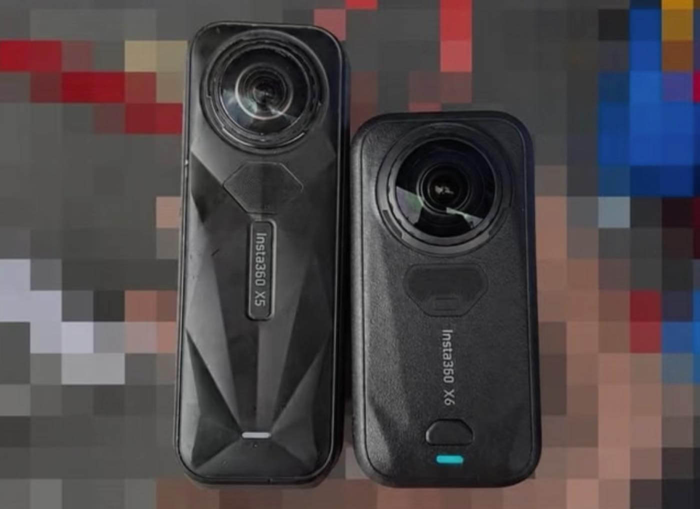 Insta360の新型360度アクションカメラ「Insta360 X6」の実機写真が登場 ー 「X5」との大きさ比較も