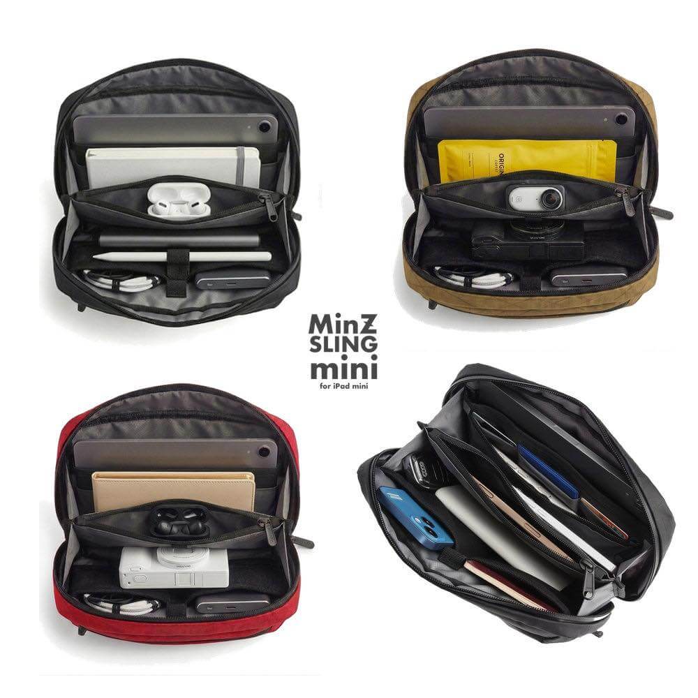 軽量・強度・耐久性を兼ね備えたフルオープン式のiPad mini専用スリングバッグ「MinZ SLING mini for iPad mini」発売
