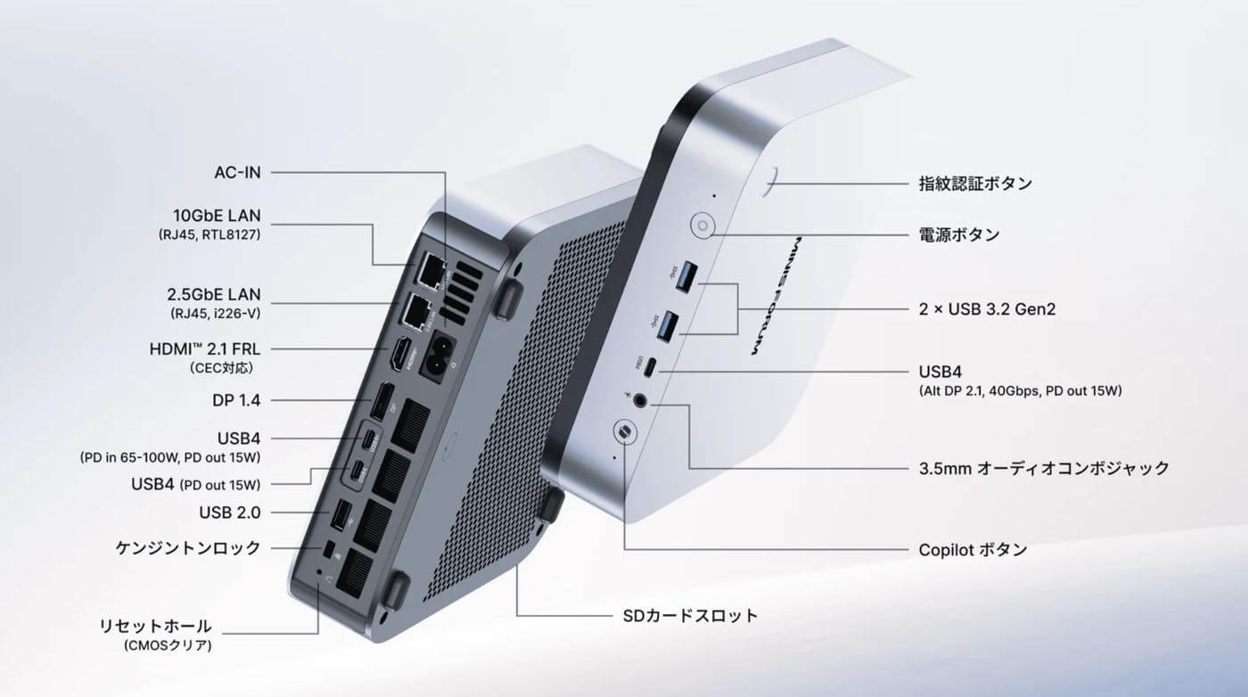 Minisforum、Intel Core Ultra X7 358H搭載高性能ミニPC「M2 PRO-358H」を発表