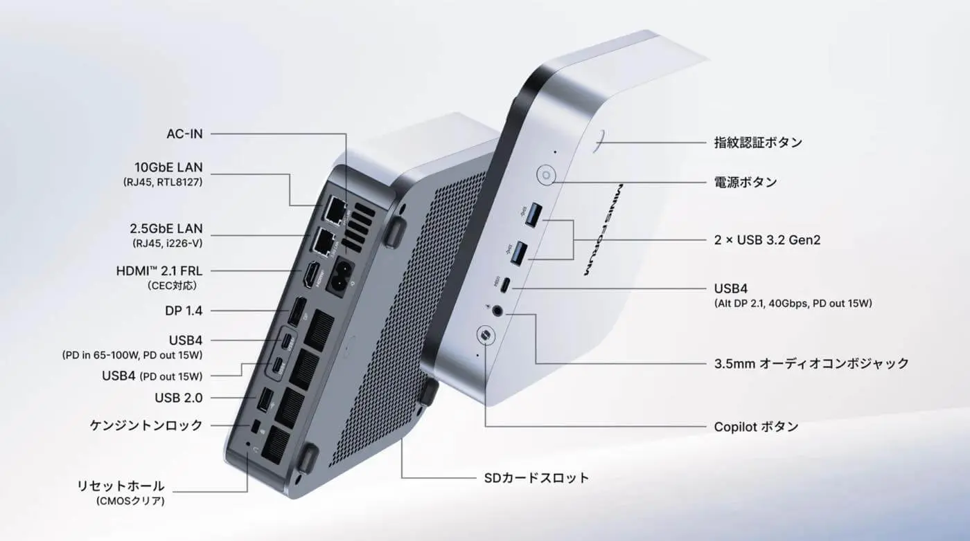 Minisforum、Intel Core Ultra X7 358H搭載高性能ミニPC「M2 PRO-358H