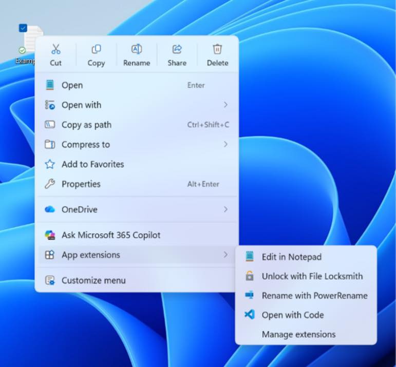 ｢Windows 11｣の最新プレビュービルドにカスタマイズ可能で再設計されたコンテキストメニューが登場