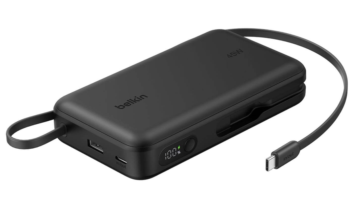 Belkin、USB-C充電ケーブルとディスプレイ搭載のモバイルバッテリー4製品を発売