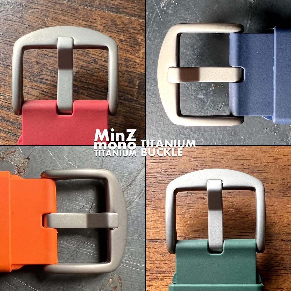 FKM+チタン製バックル+シンプルデザインが人気のApple Watch用バンド「MinZ FKM mono TITANIUM」がマルチカラー化 ー 4色の新カラー追加