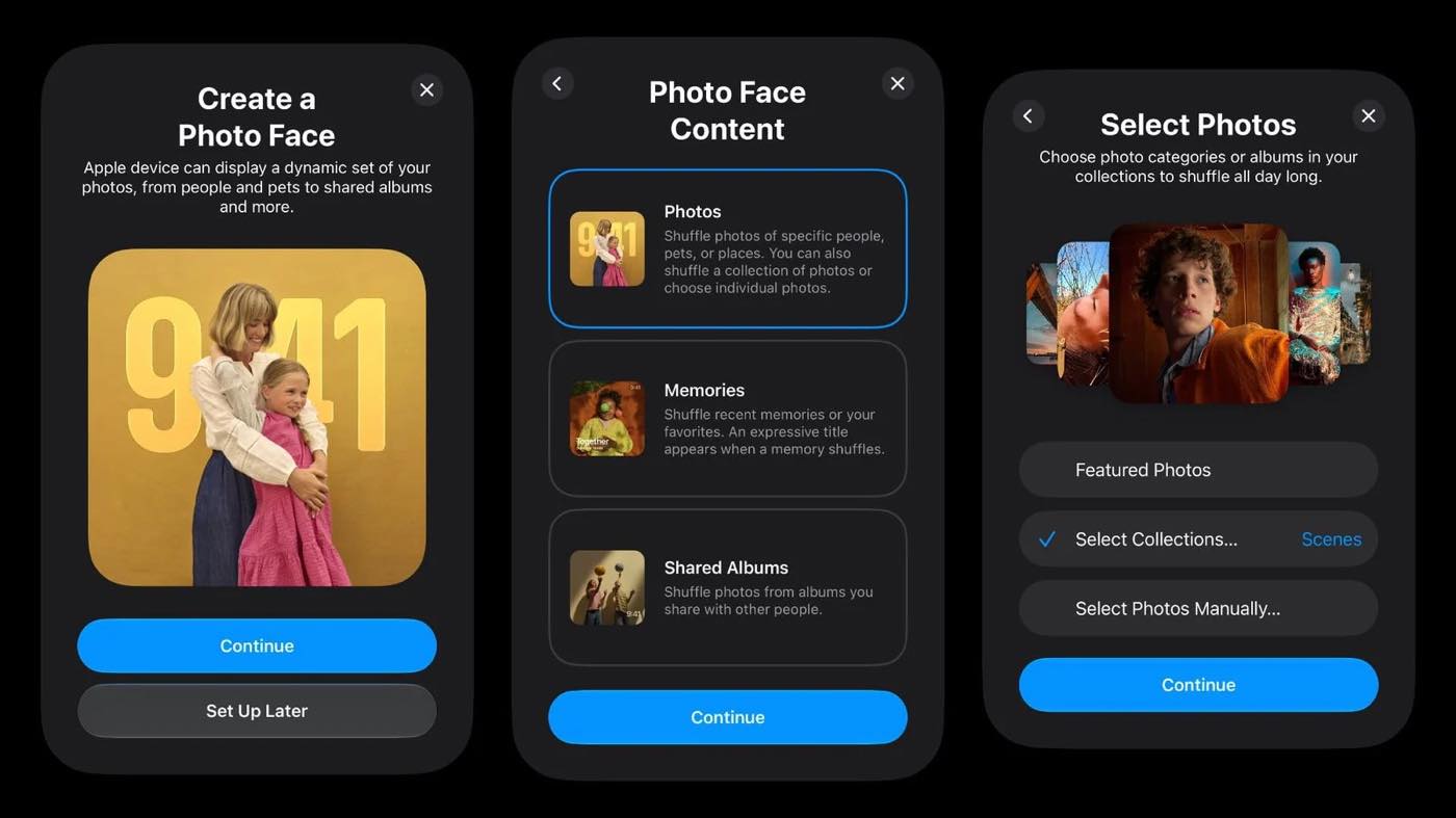 Appleのスマートホームハブ製品の「写真」フェイスのセットアップ画面が明らかに